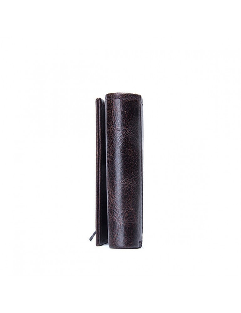 Vintage Genuine Leather Cowboy Trifold Wallet For Men