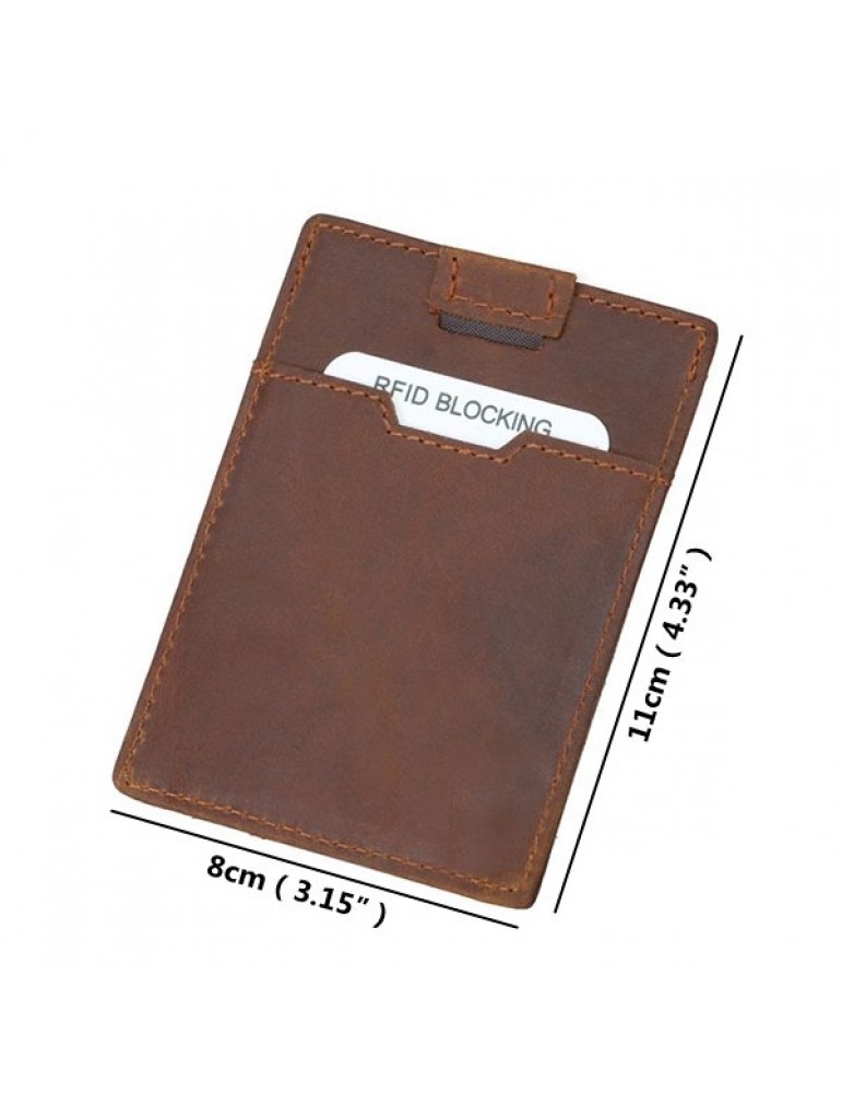 Vintage Genuine Leather RFID Antimagnetic Wallet Cold Holder